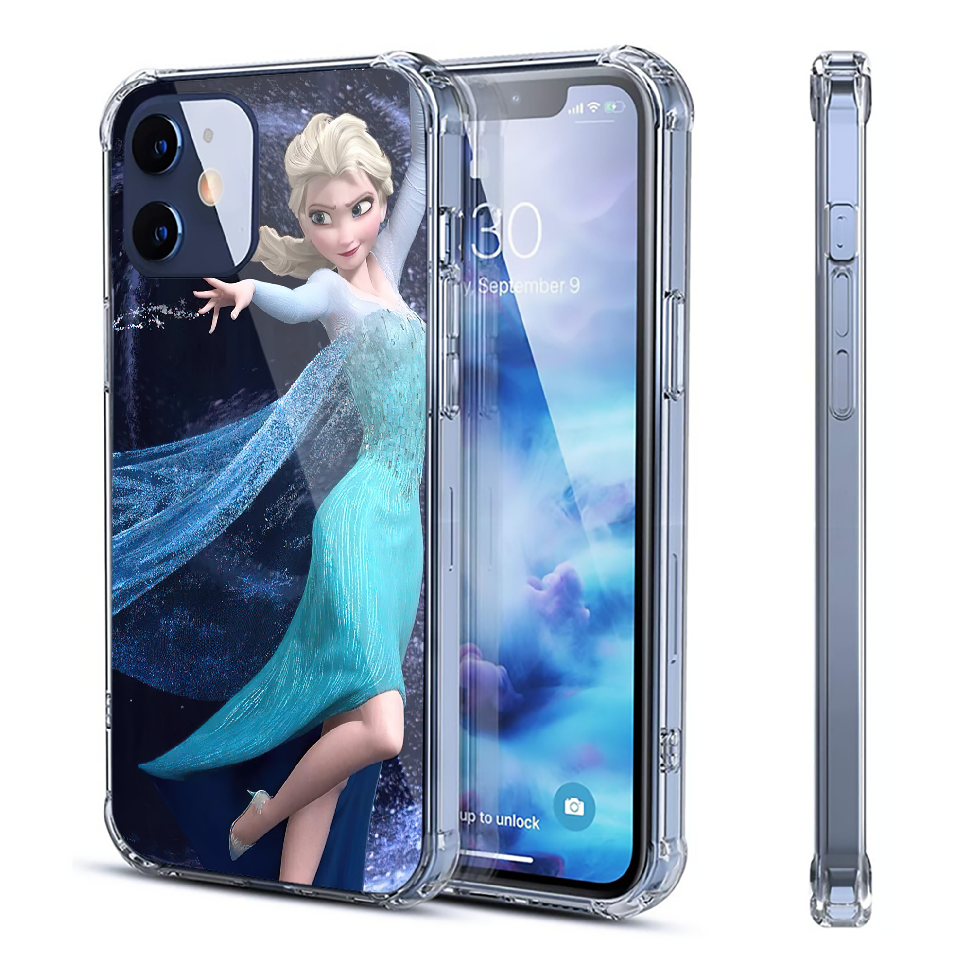 （画像用） アナと雪の女王 アンナ エルサ Frozen Anna Elsa 【iPhone 12シリーズ対応】透明スマホケース（クリアソフトケース）